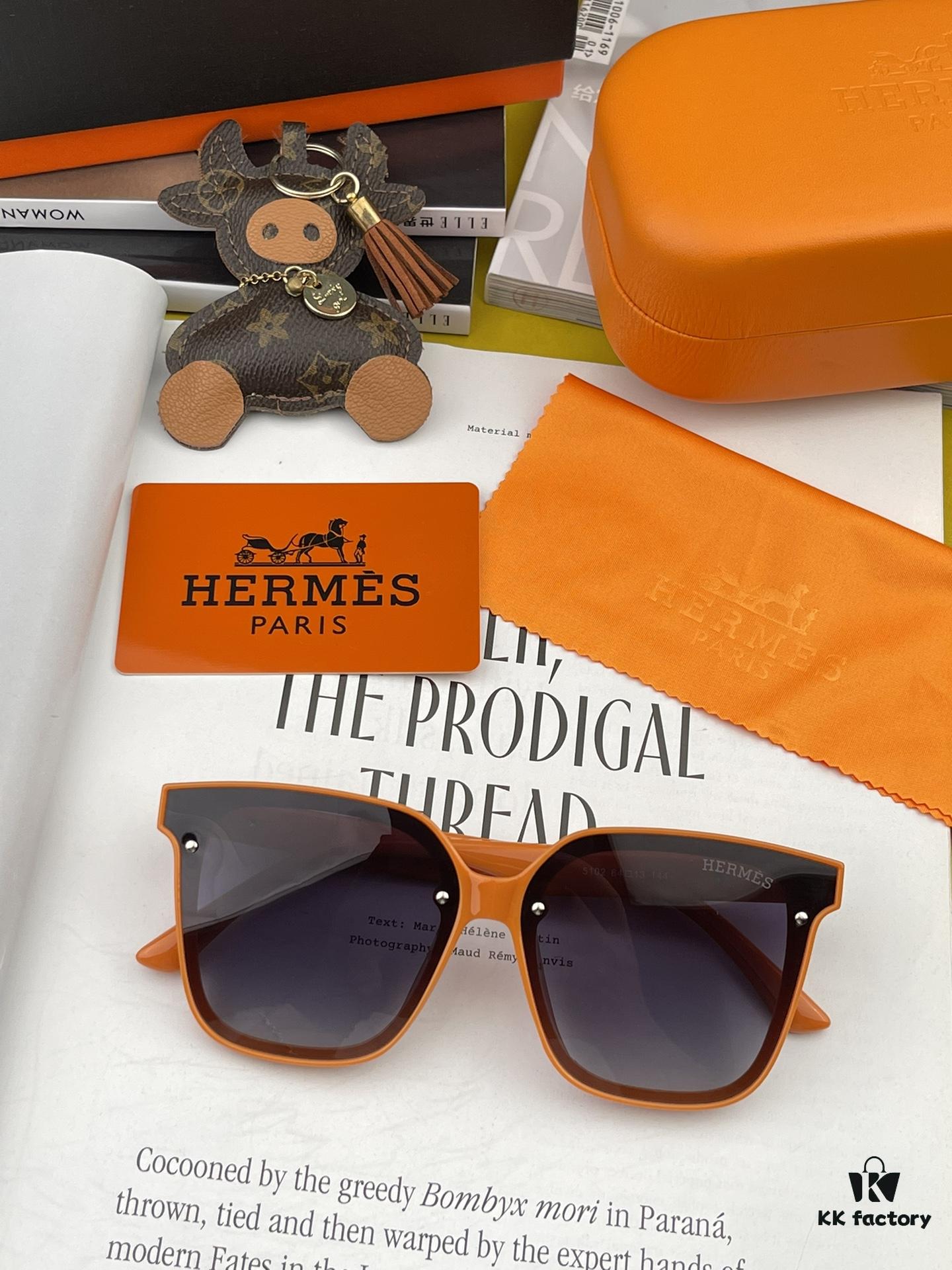 Polarized Series Sunglasses | HERMES Original Luxury Designer Square Frame UV Protection Sunglasses H5102