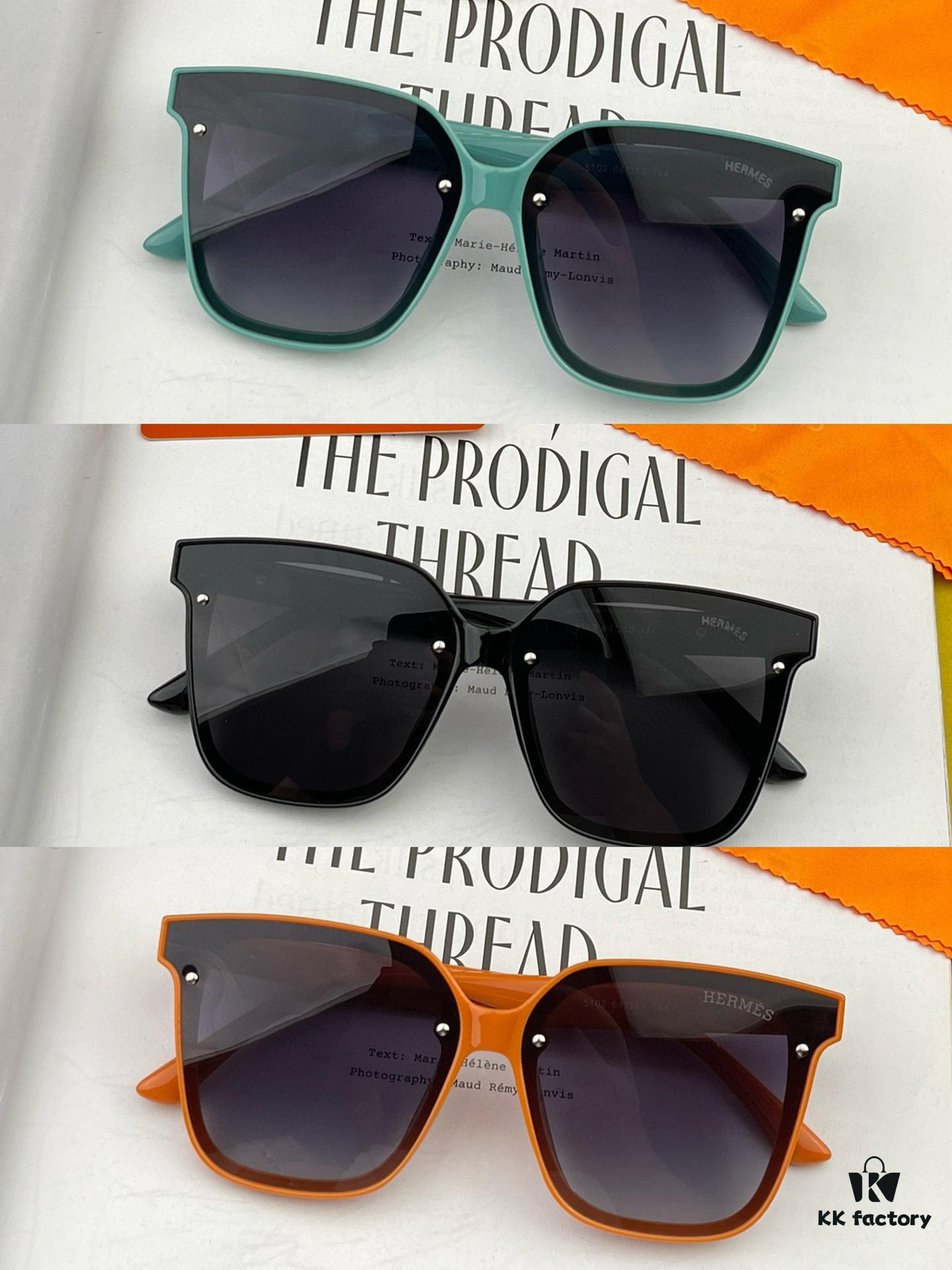 Polarized Series Sunglasses | HERMES Original Luxury Designer Square Frame UV Protection Sunglasses H5102