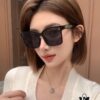 Hermes 2024 New Arrival Women's Square Frame Korean Style Sunglasses, Stylish UV-Protective Glasses for Round Faces