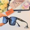 Hermes 2024 New Arrival Women's Square Frame Korean Style Sunglasses, Stylish UV-Protective Glasses for Round Faces