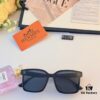 Hermes 2024 New Arrival Women's Square Frame Korean Style Sunglasses, Stylish UV-Protective Glasses for Round Faces