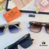 Hermes 2024 New Arrival Women's Square Frame Korean Style Sunglasses, Stylish UV-Protective Glasses for Round Faces