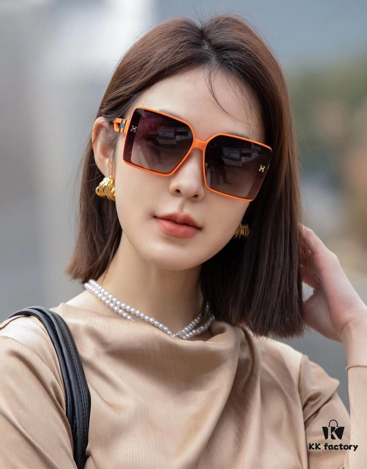 Polarized Series Sunglasses | HERMES Original Luxury Designer Square Frame UV Protection Sunglasses H6103