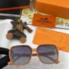 HERMES 2024 Spring New Arrival Original Shipment Influencer Ultra-Hot Selling Blue Classic Luxury Worldwide Fashion Square Sunglasses