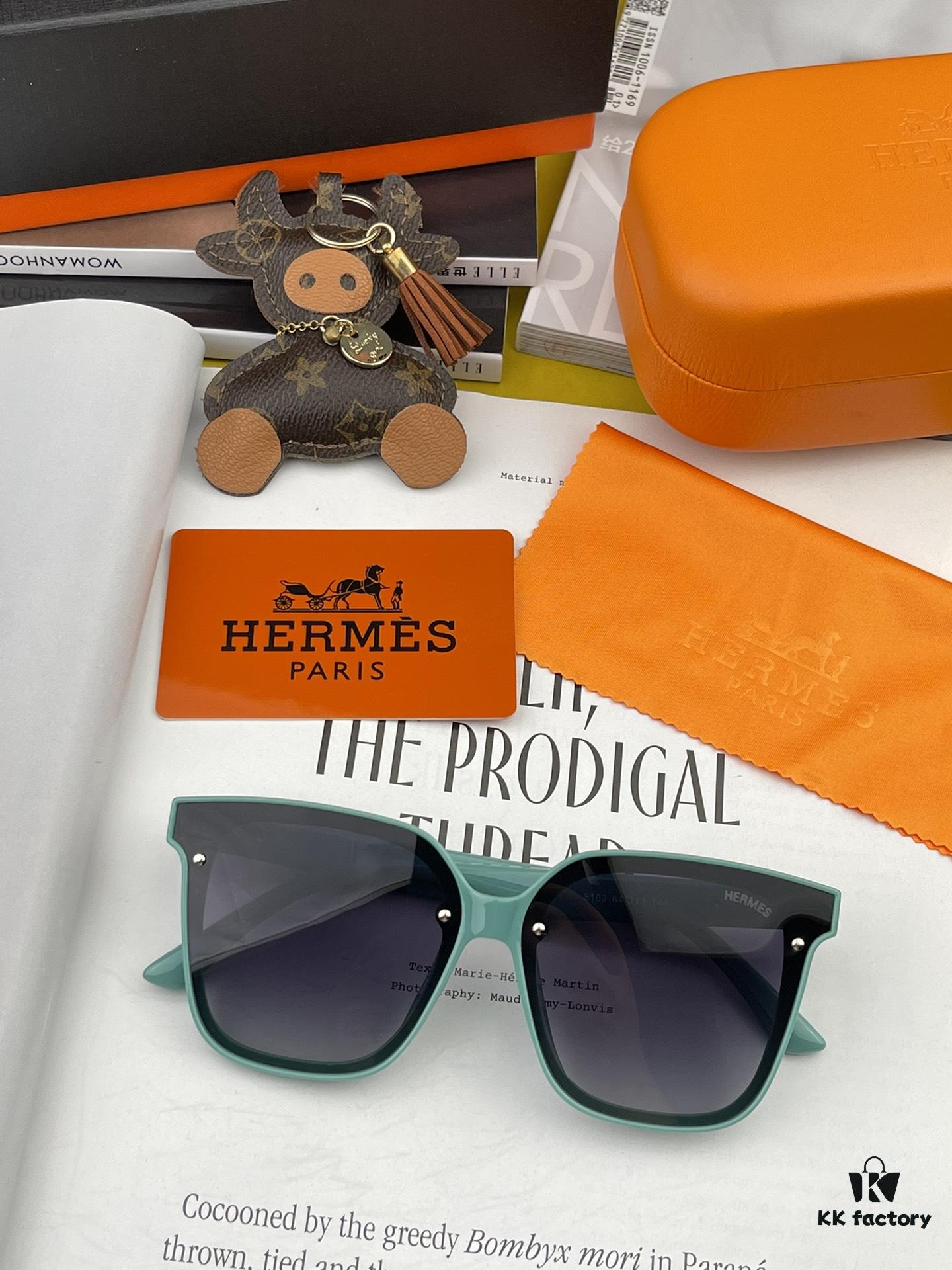 Polarized Series Sunglasses | HERMES Original Luxury Square Frame Designer Shades H5102