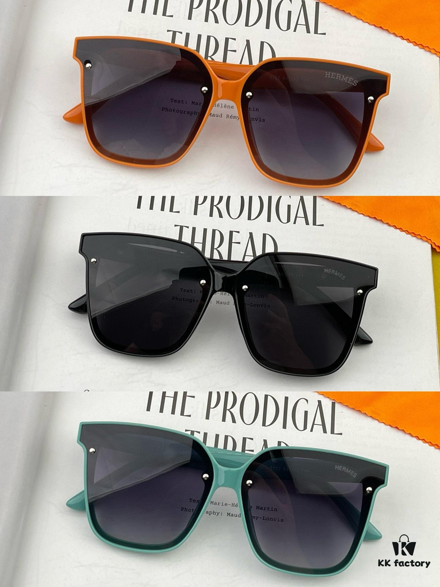 Polarized Series Sunglasses | HERMES Original Luxury Square Frame Designer Shades H5102