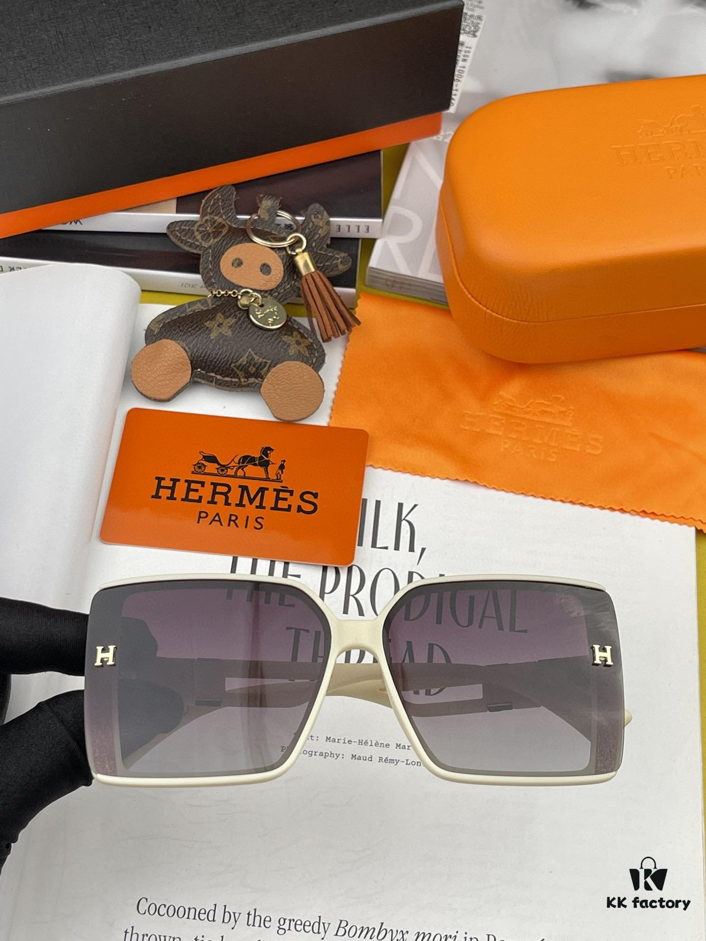 Polarized Series Sunglasses | HERMES Original Luxury Designer Square Frame UV Protection Shades H6103