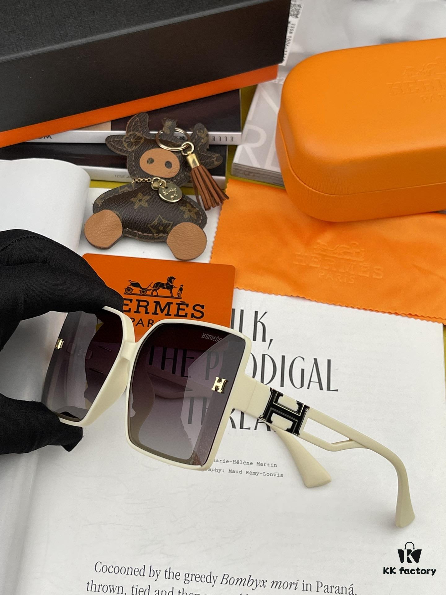 Polarized Series Sunglasses | HERMES Original Luxury Designer Square Frame UV Protection Shades H6103