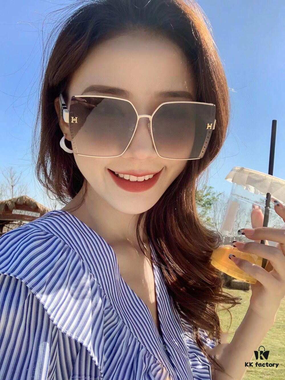 HERMES H3979 TR Polarized Sunglasses | Luxury Square Frame Designer Shades | Authentic High-Quality Original Release