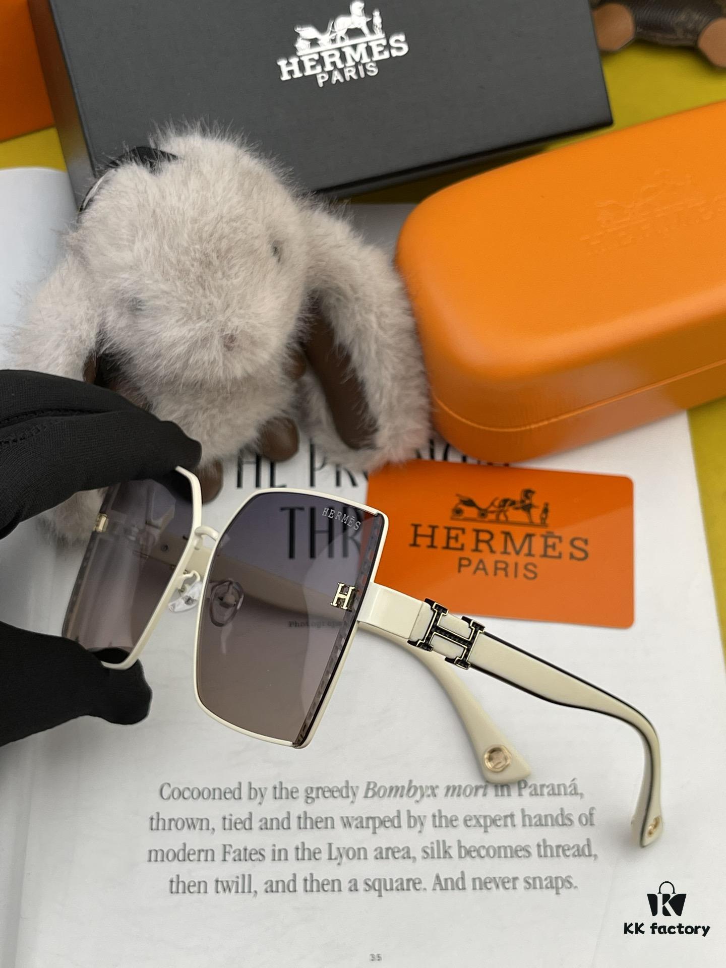 HERMES H3979 TR Polarized Sunglasses | Luxury Square Frame Designer Shades | Authentic High-Quality Original Release