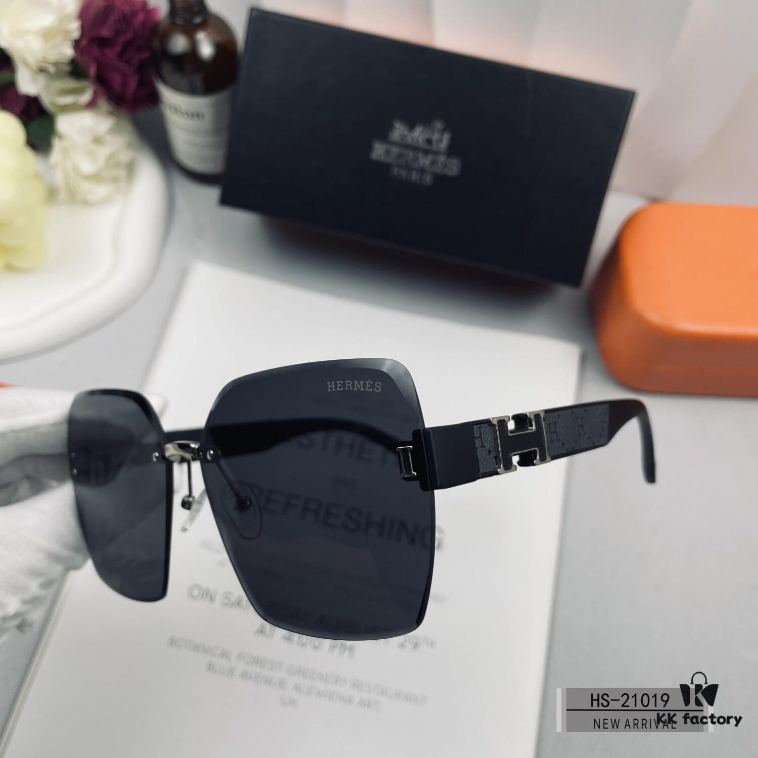 Hermes - HERMES, Polarized Sunglasses with Polylite Lenses, Lightweight TR90 Frame, 2024 New Arrival, Fashionable Sun Protection for Travel and Driving, Model: 21019