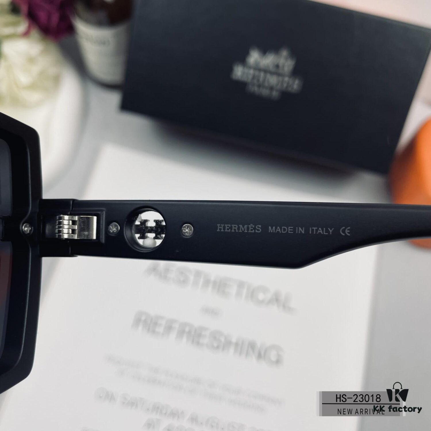 Hermes - HERMES, Polarized Sunglasses with Polylite Lenses, TR90 Frame Lightweight and Comfortable, Size 59-13-147, 2024 New Arrival Model 23018