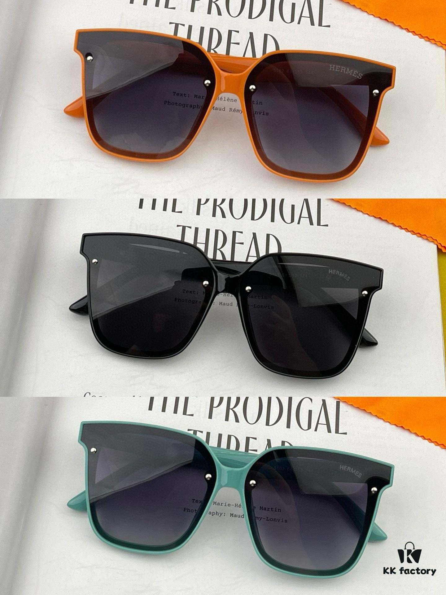 Polarized Series Sunglasses | HERMES Original Luxury Square Frame Designer Shades H5102