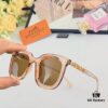 Hermes Fashion Sunglasses New Arrival Metal Temples High-Quality Slimming Sunglasses with H Logo, Street Snap Influencer Glasses