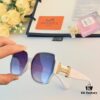 Hermes Vintage Square Sunglasses for Women, Fashionable and Elegant Round-Face Flattering UV Protection Sunglasses, New Stylish and Versatile Sun Glasses