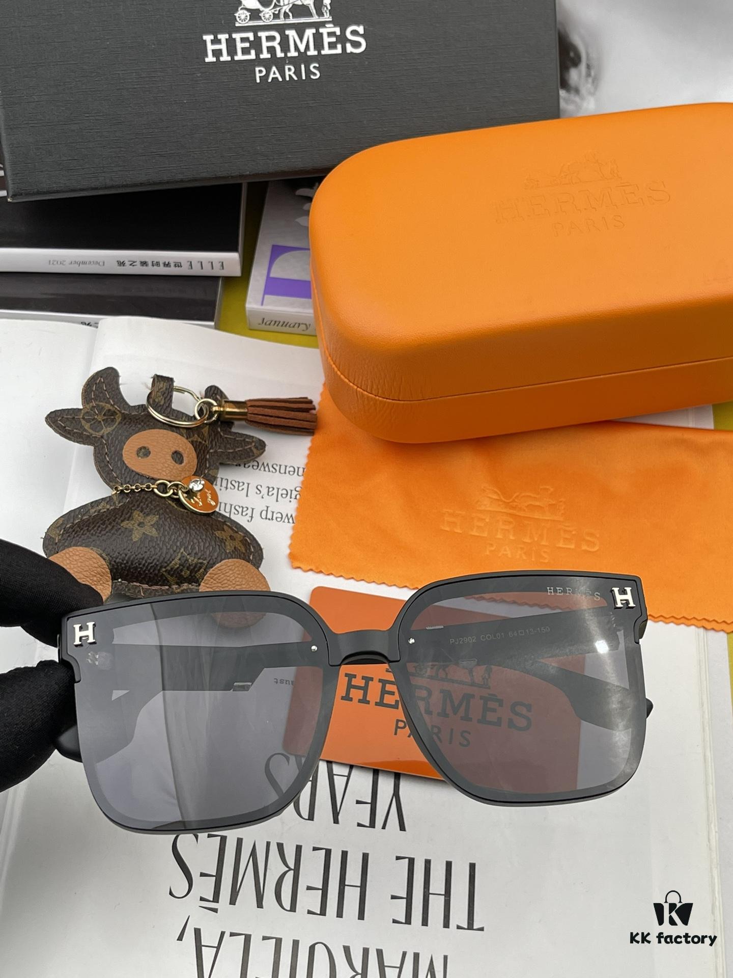 HERMES Original Polarized Series Sunglasses H2290 - Luxury Square Frame Designer Shades