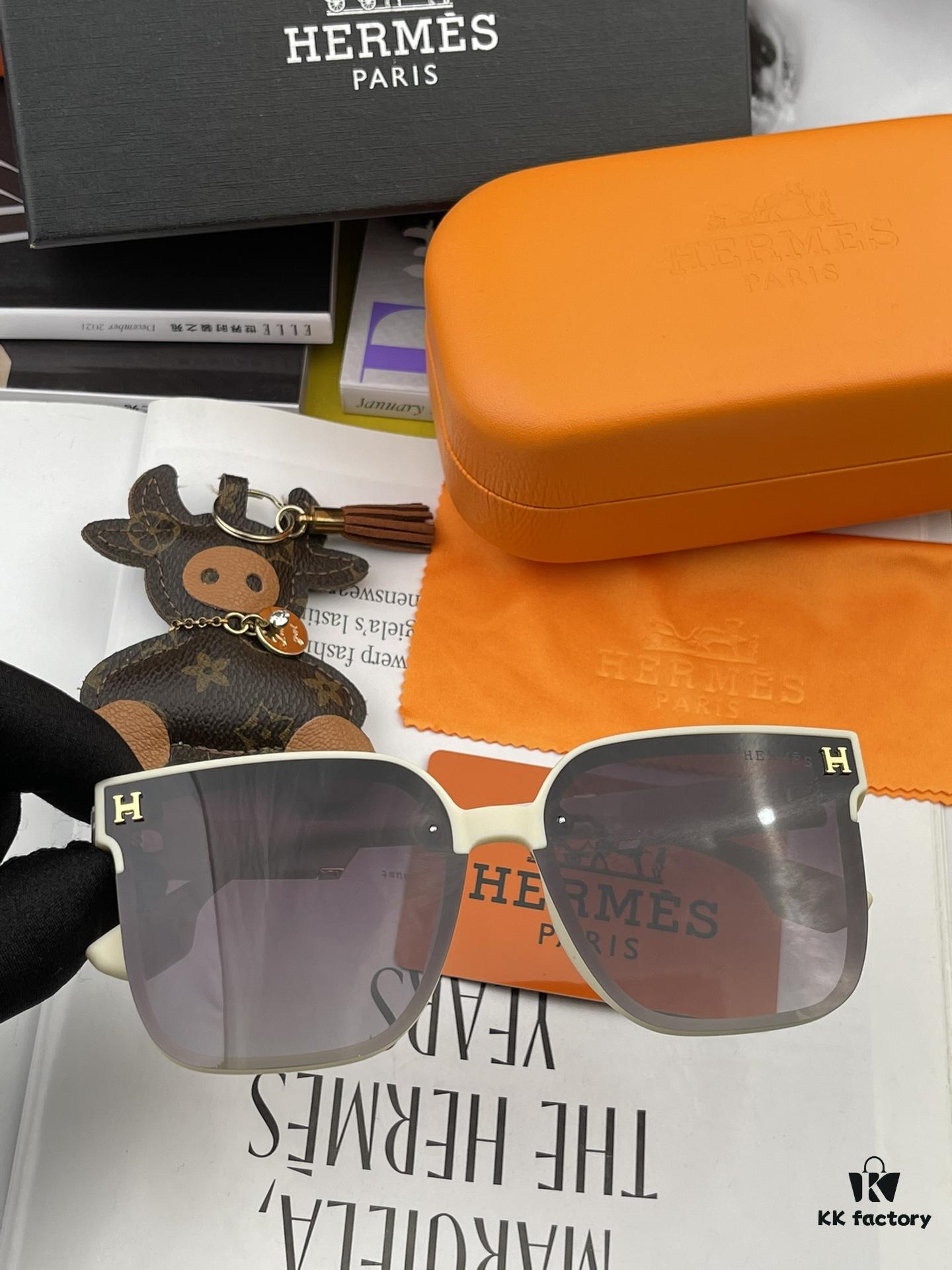 HERMES Original Polarized Series Sunglasses H2290 - Luxury Square Frame Designer Shades