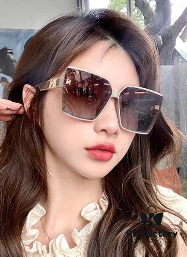 HERMES 2024 Spring New Arrival Original Luxury Square Sunglasses H7998