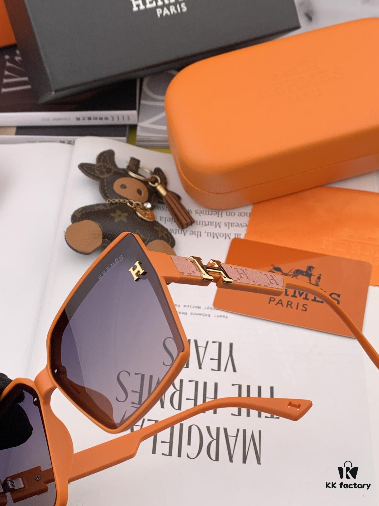 HERMES 2024 Spring New Arrival Original Luxury Square Sunglasses H7998