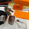 HERMES 2024 Spring New Arrival Original Release Famous Influencer Ultra-Hot Selling Luxurious Square Sunglasses
