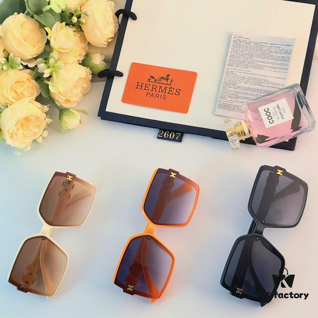 Hermes New Arrival Sunglasses UV Protection Oversized Women's Sun Glasses European and American Style Cross-border Fashion Trendy Shades