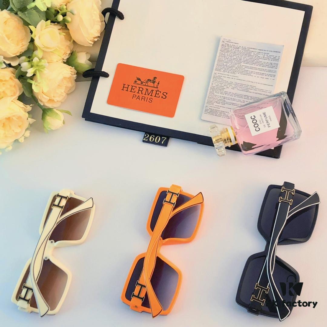 Hermes New Arrival Sunglasses UV Protection Oversized Women's Sun Glasses European and American Style Cross-border Fashion Trendy Shades