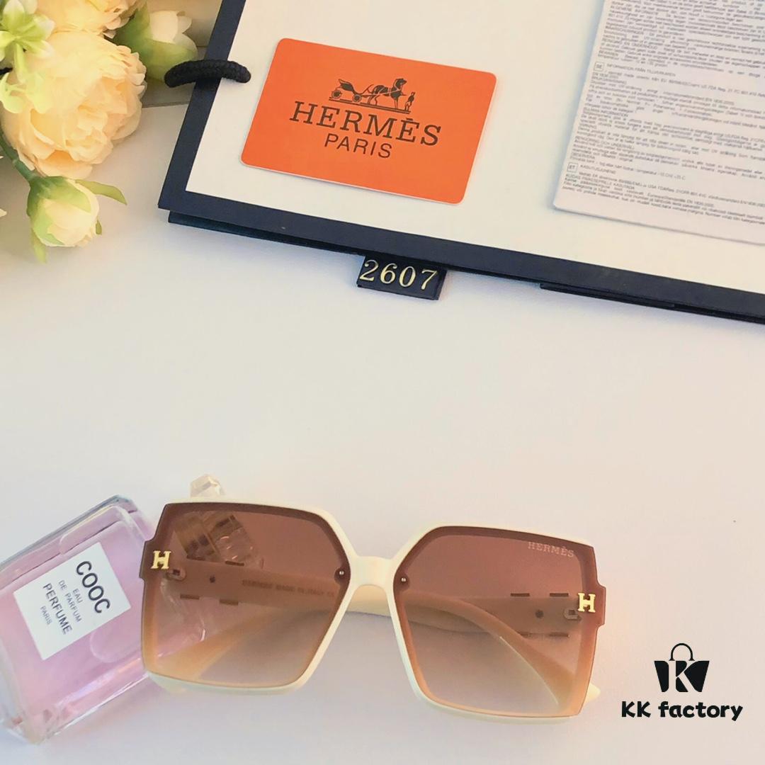 Hermes New Arrival Sunglasses UV Protection Oversized Women's Sun Glasses European and American Style Cross-border Fashion Trendy Shades