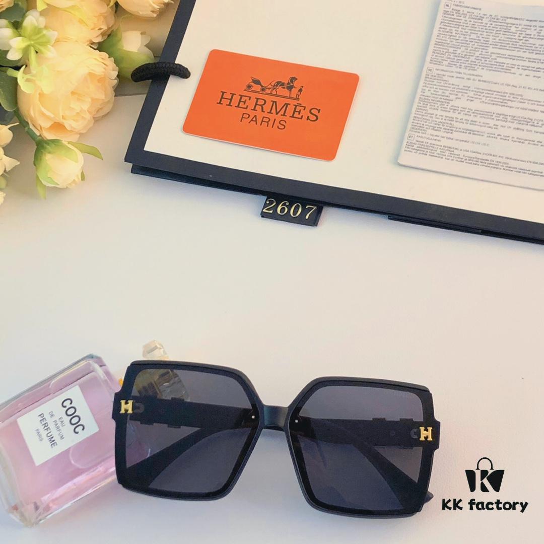 Hermes New Arrival Sunglasses UV Protection Oversized Women's Sun Glasses European and American Style Cross-border Fashion Trendy Shades