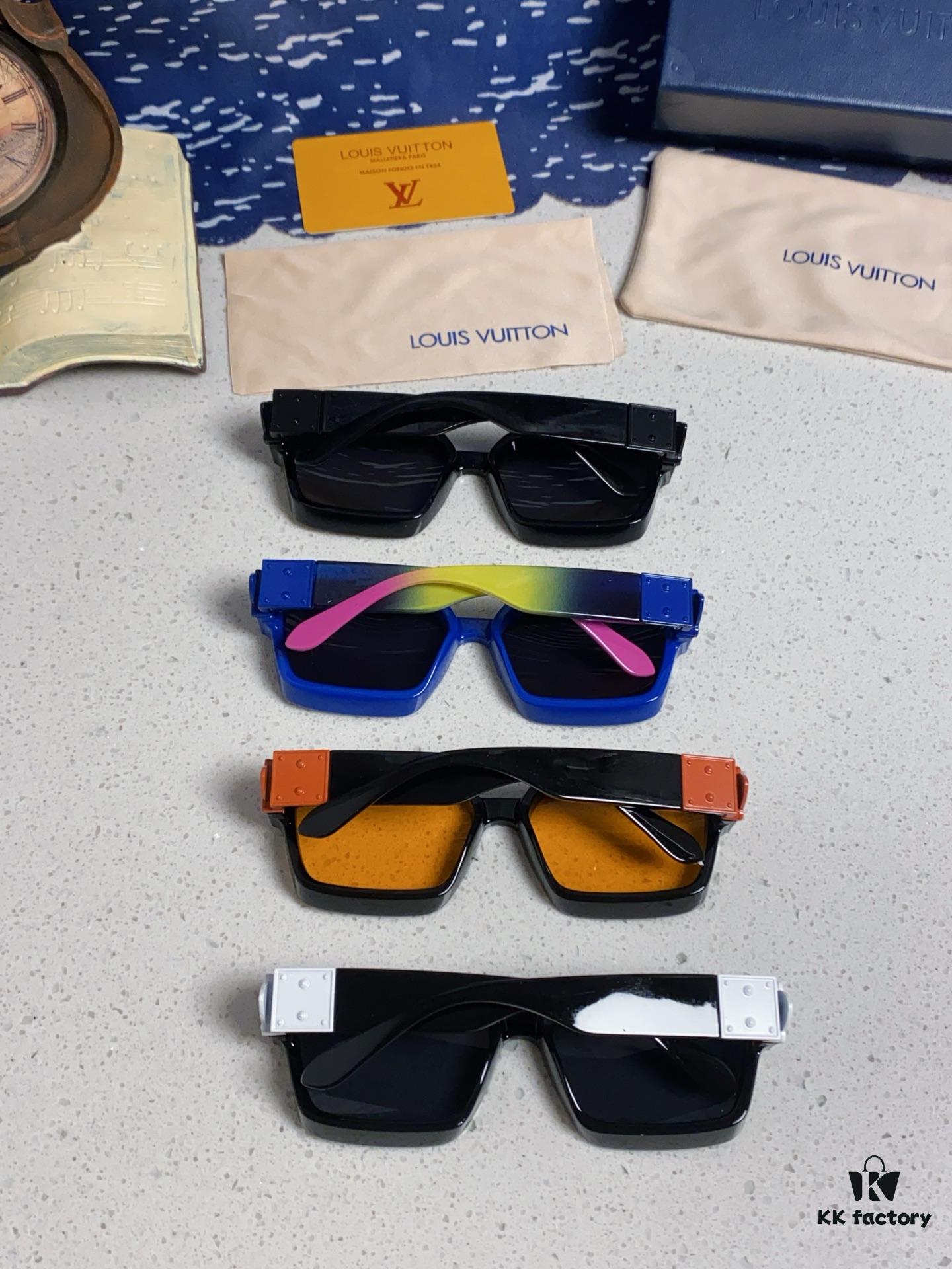 LOUIS VUITTON Lv 2025 New Millionaire Square Frame Sunglasses Unisex Colorful European and American Style Fashionable Sun Glasses M96006