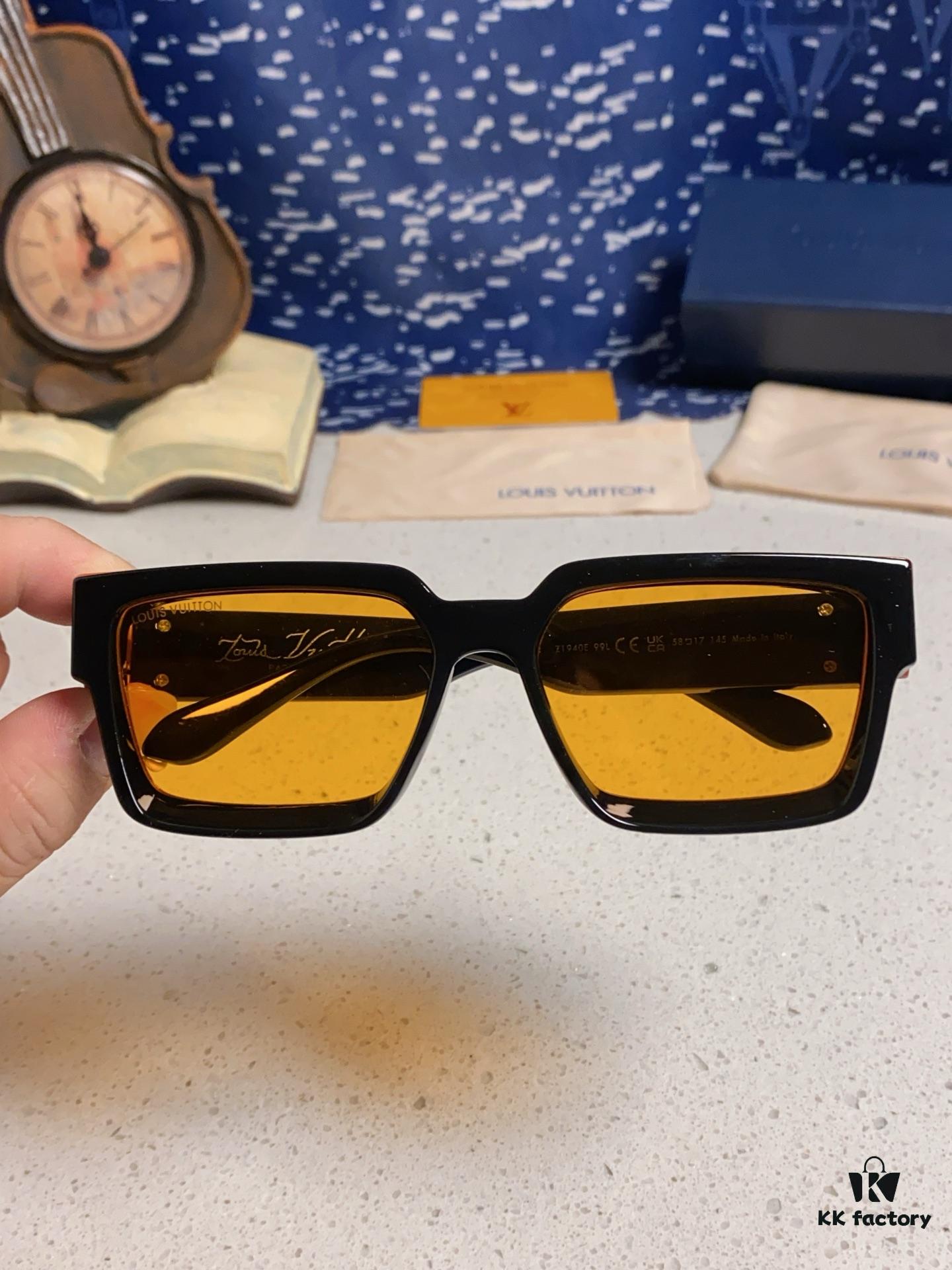 LOUIS VUITTON Lv2025 New Millionaire Square Frame Sunglasses Unisex European and American Style Colorful Fashionable Sunglasses M96006