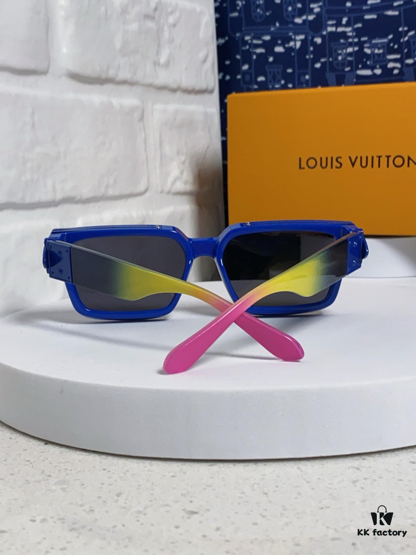 LOUIS VUITTON Lv2025 New Millionaire Square Frame Sunglasses Unisex European and American Style Colorful Fashionable Sunglasses M96006