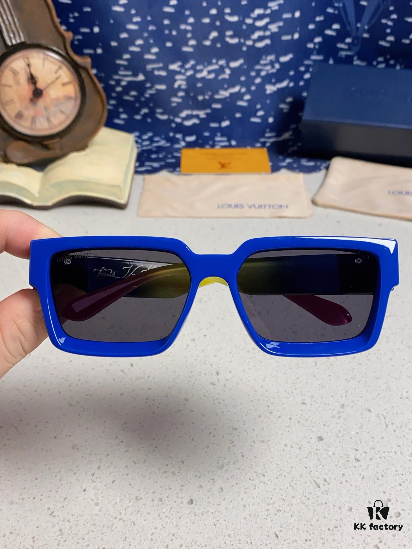 LOUIS VUITTON Lv2025 New Millionaire Square Frame Sunglasses Unisex European and American Style Colorful Fashionable Sunglasses M96006