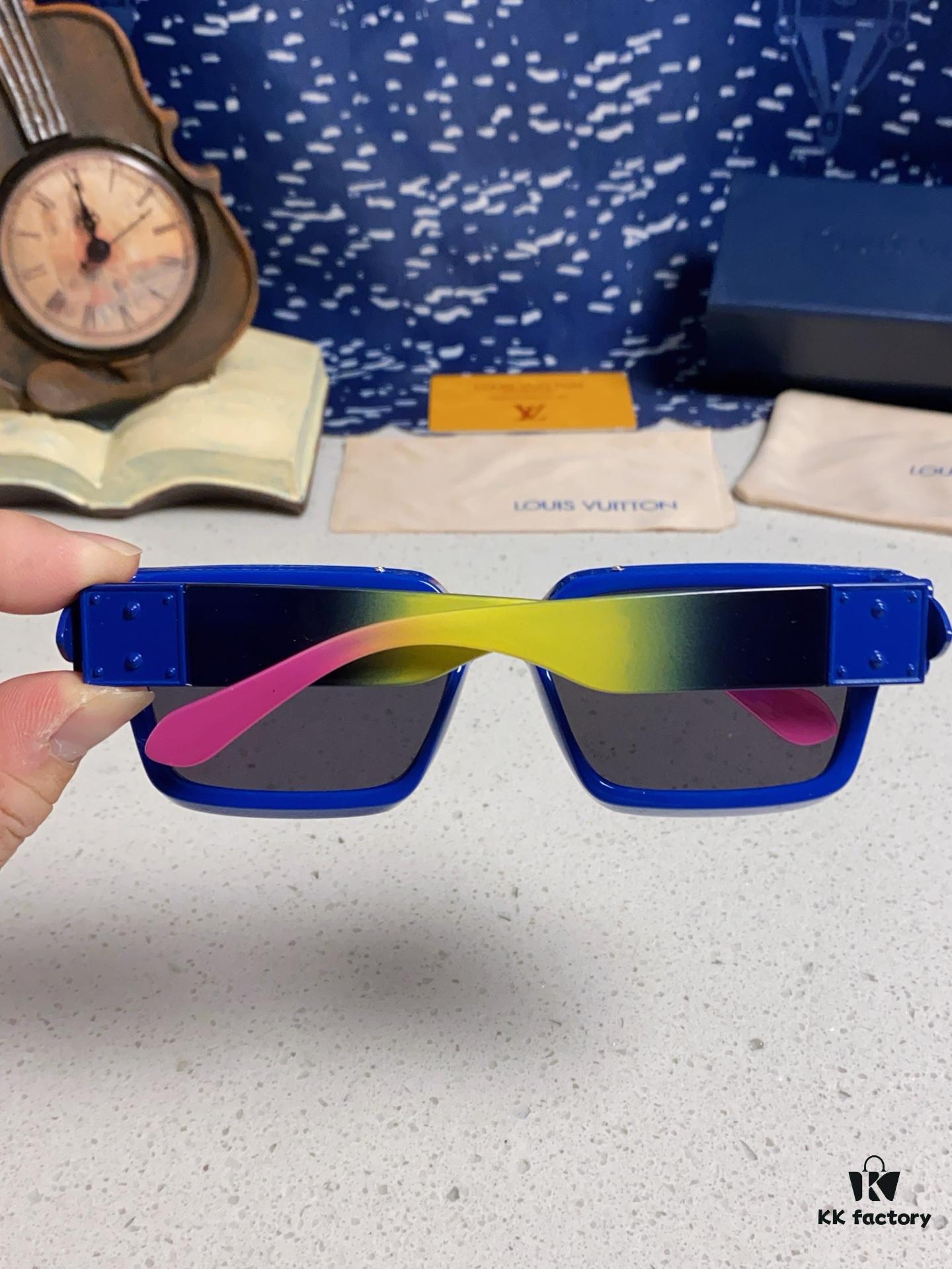 LOUIS VUITTON Lv2025 New Millionaire Square Frame Sunglasses Unisex European and American Style Colorful Fashionable Sunglasses M96006