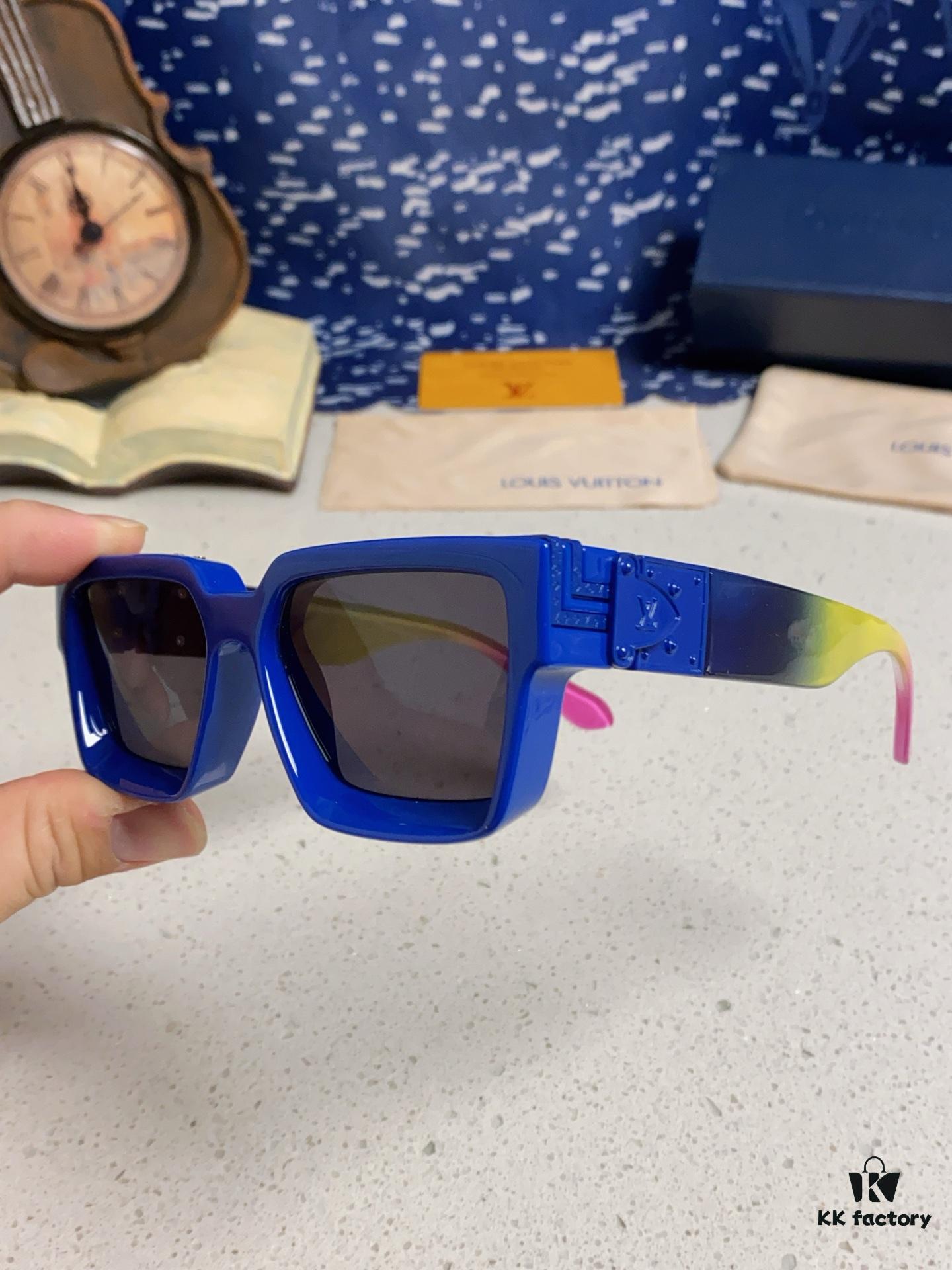 LOUIS VUITTON Lv2025 New Millionaire Square Frame Sunglasses Unisex European and American Style Colorful Fashionable Sunglasses M96006