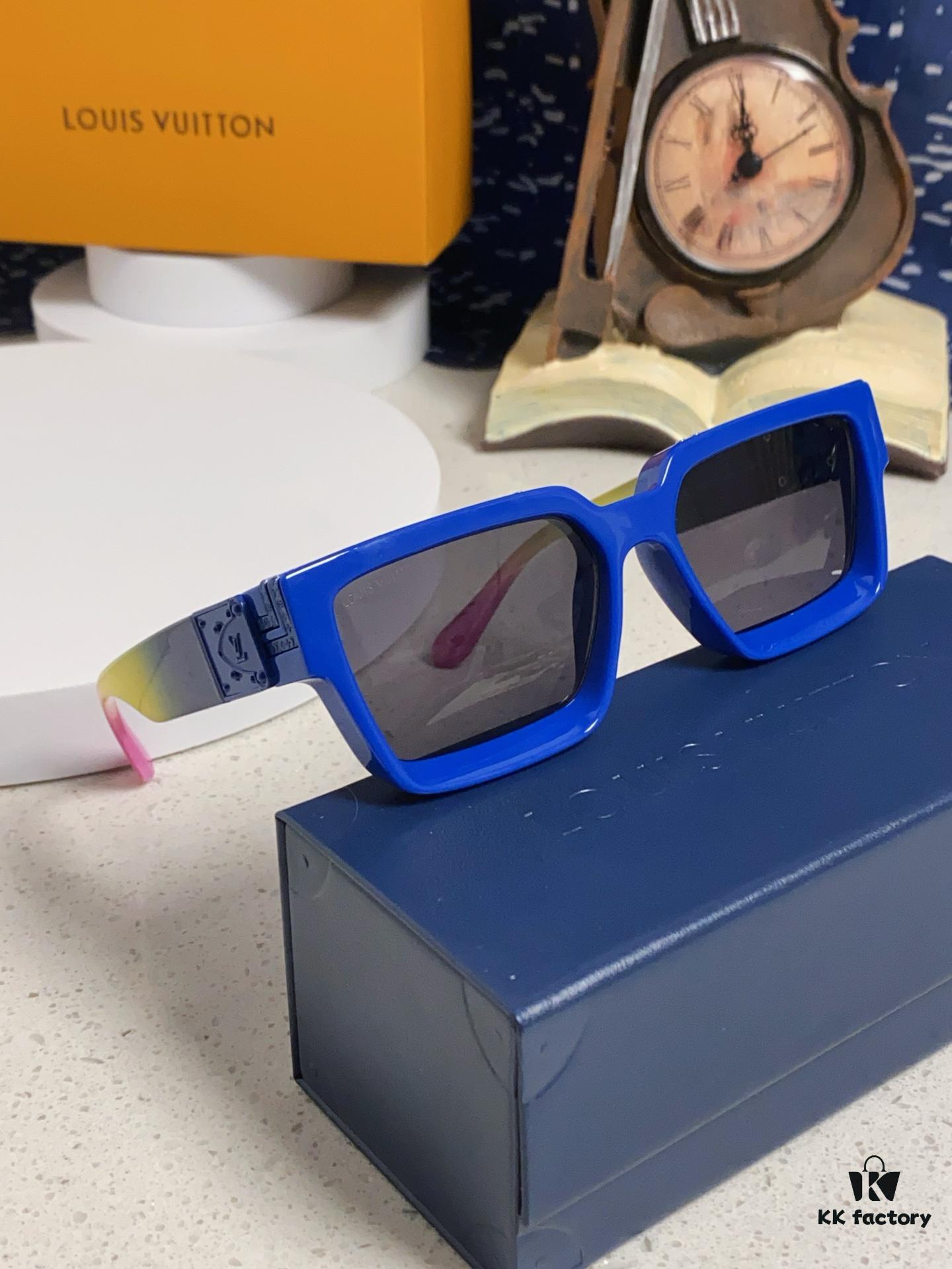 LOUIS VUITTON Lv2025 New Millionaire Square Frame Sunglasses Unisex European and American Style Colorful Fashionable Sunglasses M96006