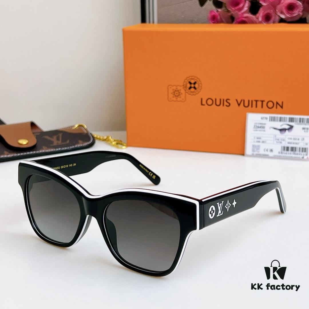 135 The Sunglasses Everyone Is Searching for Online, Louis Vuitton Also Released Panda-Style Glasses🐼, Black and White Color Block Extremely Versatile, A Must-Have Beautiful Sunglasses for Stylish Girls
