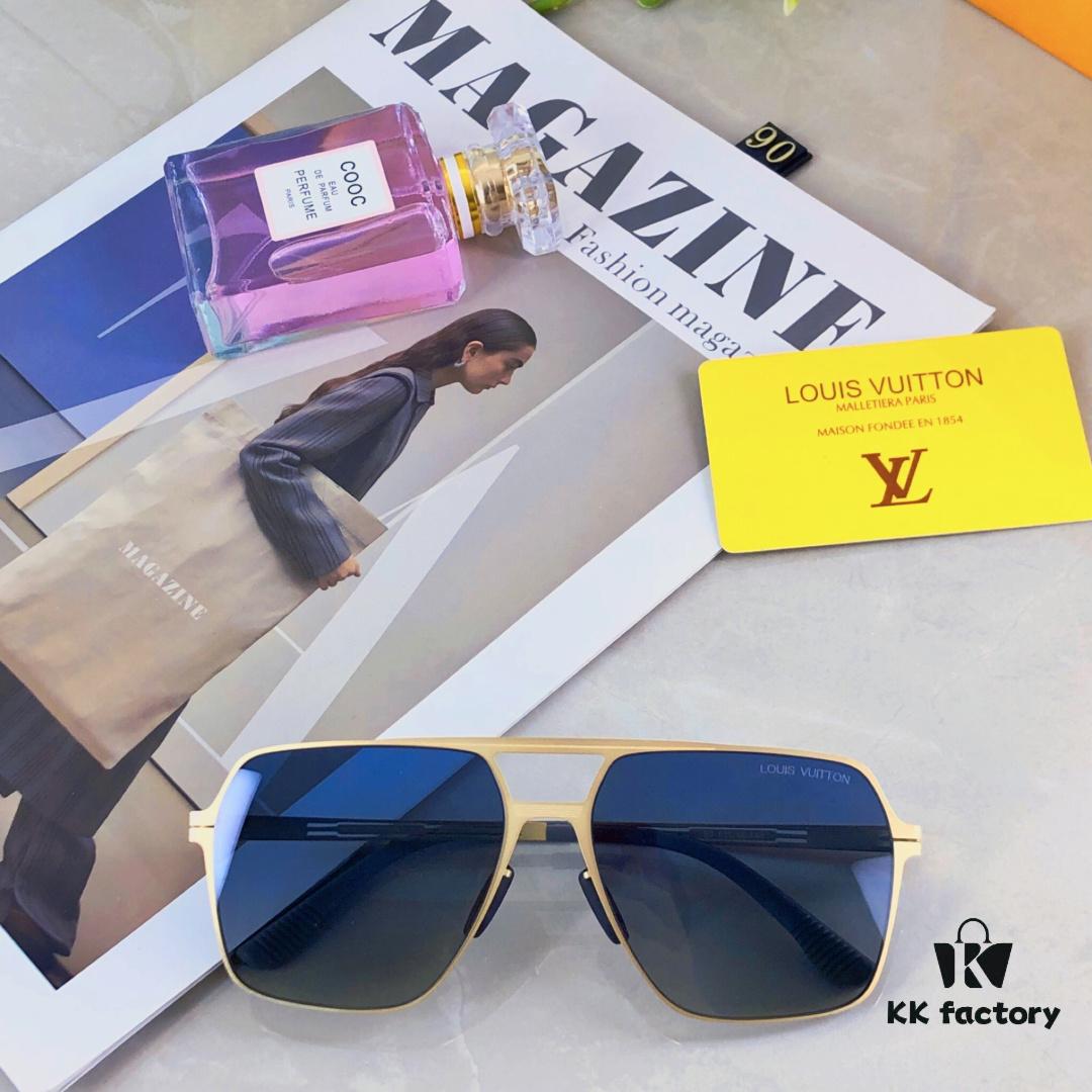 Louis Vuitton 2025 New Arrival High-End Nylon Polarized UV Protection Driving Sunglasses, Lightweight and Comfortable Double-Bridge Sunglasses