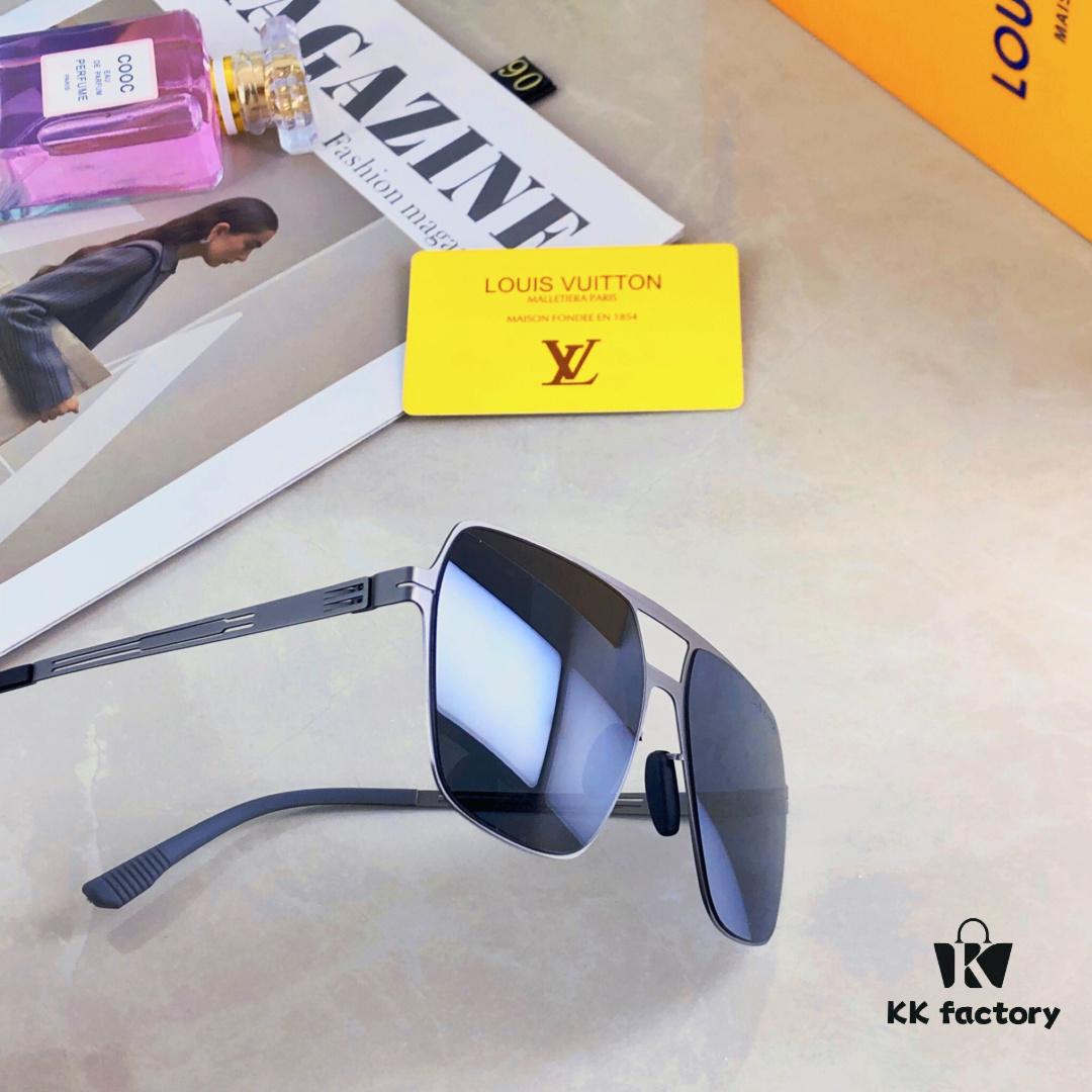 Louis Vuitton 2025 New Arrival High-End Nylon Polarized UV Protection Driving Sunglasses, Lightweight and Comfortable Double-Bridge Sunglasses