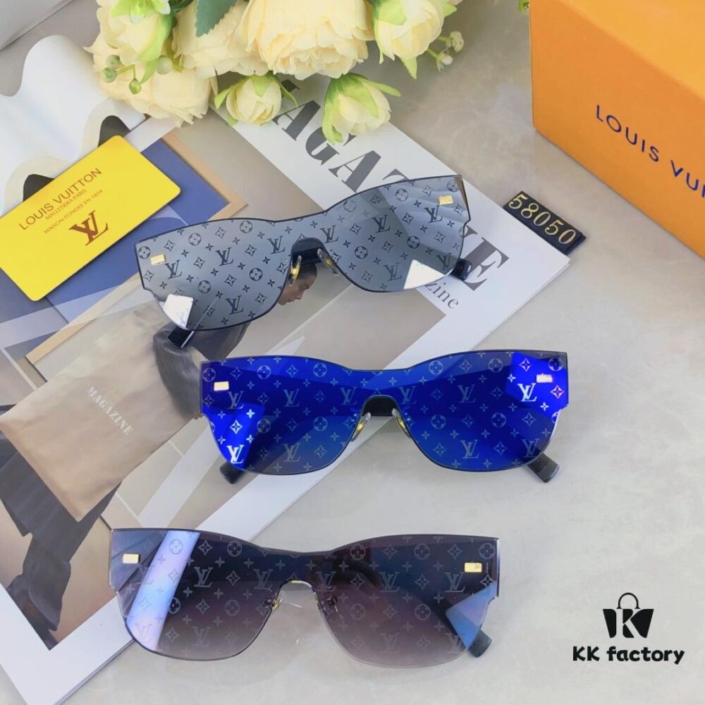 Louis Vuitton 2025 New Arrival Monogram Cut-out Letter Women's Sunglasses, Premium Printed Fashion Sun Glasses, Influencer Favorite on Xiaohongshu and TikTok