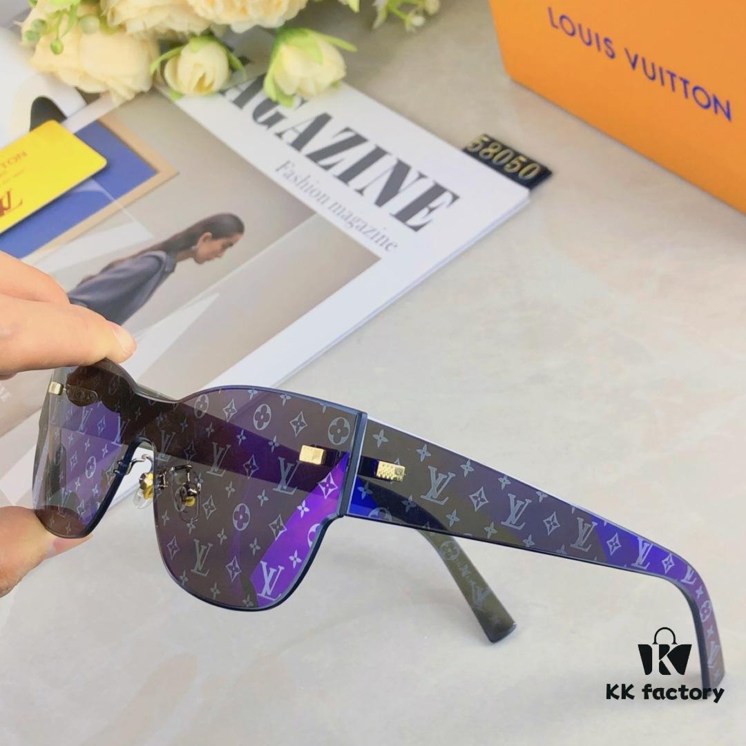 Louis Vuitton 2025 New Arrival Monogram Cut-out Letter Women's Sunglasses, Premium Printed Fashion Sun Glasses, Influencer Favorite on Xiaohongshu and TikTok