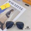 Louis Vuitton Korean-Style Double-Bridge Round Aviator Sunglasses for Men and Women, Fashionable UV-Protective Driving and Outdoor Sun Glasses