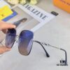Louis Vuitton 2025 New Arrival Xiaohongshu Influencer Style Sunglasses for Women, Slimming Metal Square Frame Light-Colored Sunglasses, Korean Street Snap Eyewear