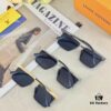Louis Vuitton 2025 New Square Korean-Style Rigid Steel Nylon Frame Polarized Sunglasses Unisex Driving Stylish UV Protection Eyewear