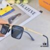 Louis Vuitton 2025 New Square Korean-Style Rigid Steel Nylon Frame Polarized Sunglasses Unisex Driving Stylish UV Protection Eyewear