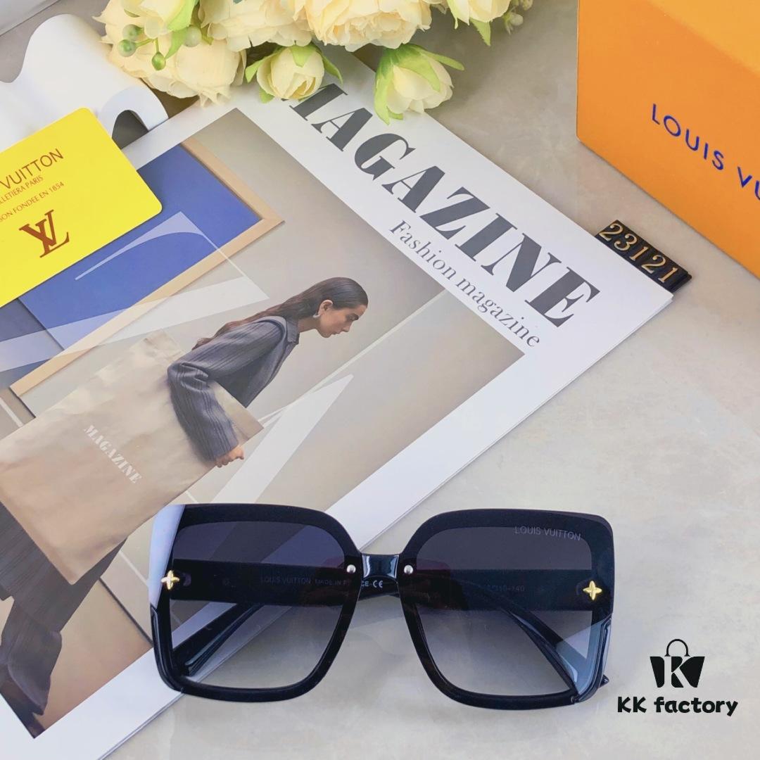 Louis Vuitton 2025 New Fashion Sunglasses for Women, UV-Protective Retro Stylish Oversized Glasses