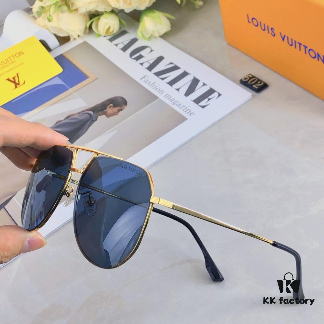 Louis Vuitton New Arrival Nylon Fashion Double-Bridge Sunglasses Pilot Polarized Sunglasses for Men Outdoor Fishing Frog Eye Glasses