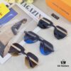Louis Vuitton Fashion Dual-Bridge Business Pilot Aviator Sunglasses Outdoor Sports Driving Shades