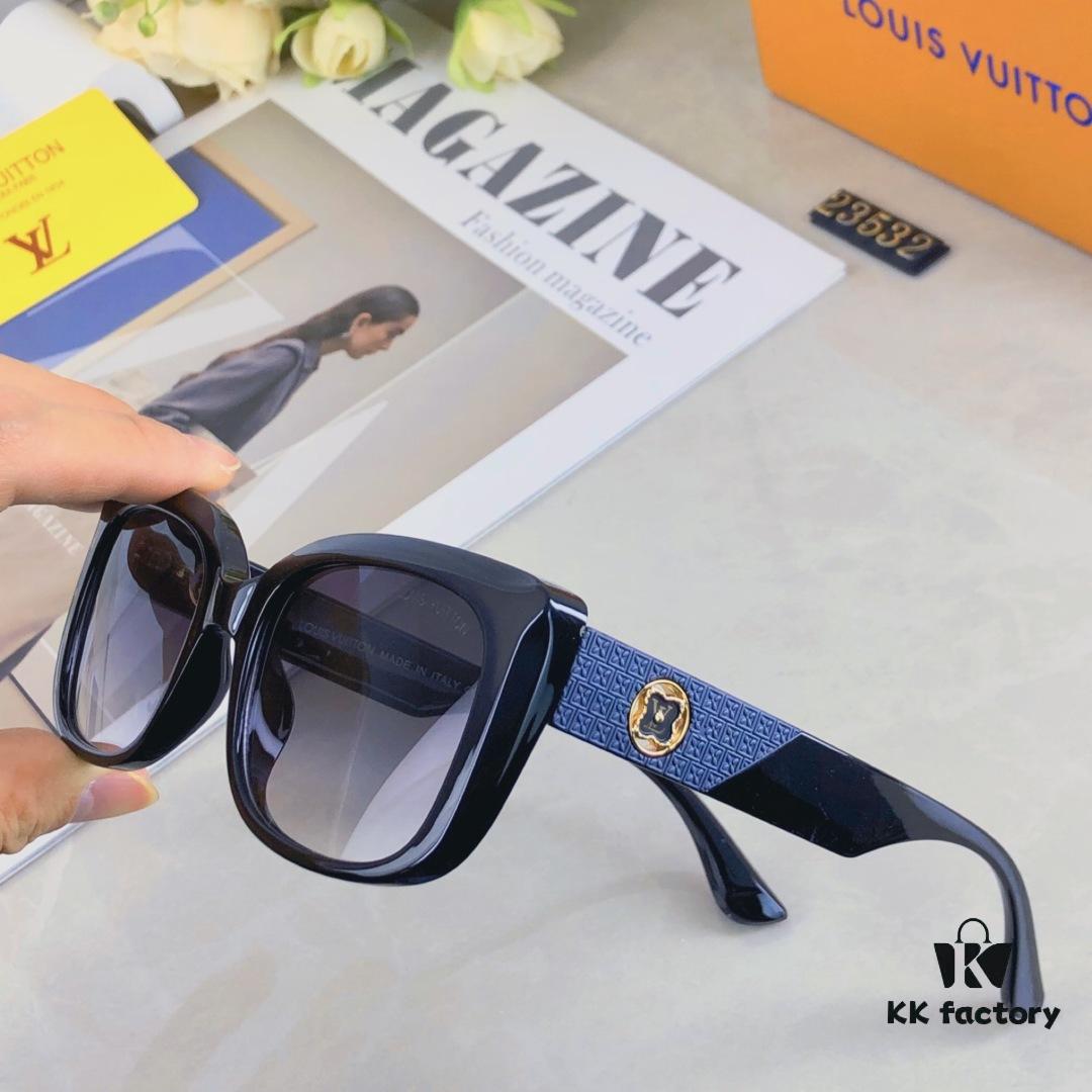 Louis Vuitton 2025 New Retro Cat-Eye Sunglasses for Women, Korean INS Style High-End Fashion Sun Glasses for Photo Poses, Driving and Trendy Look