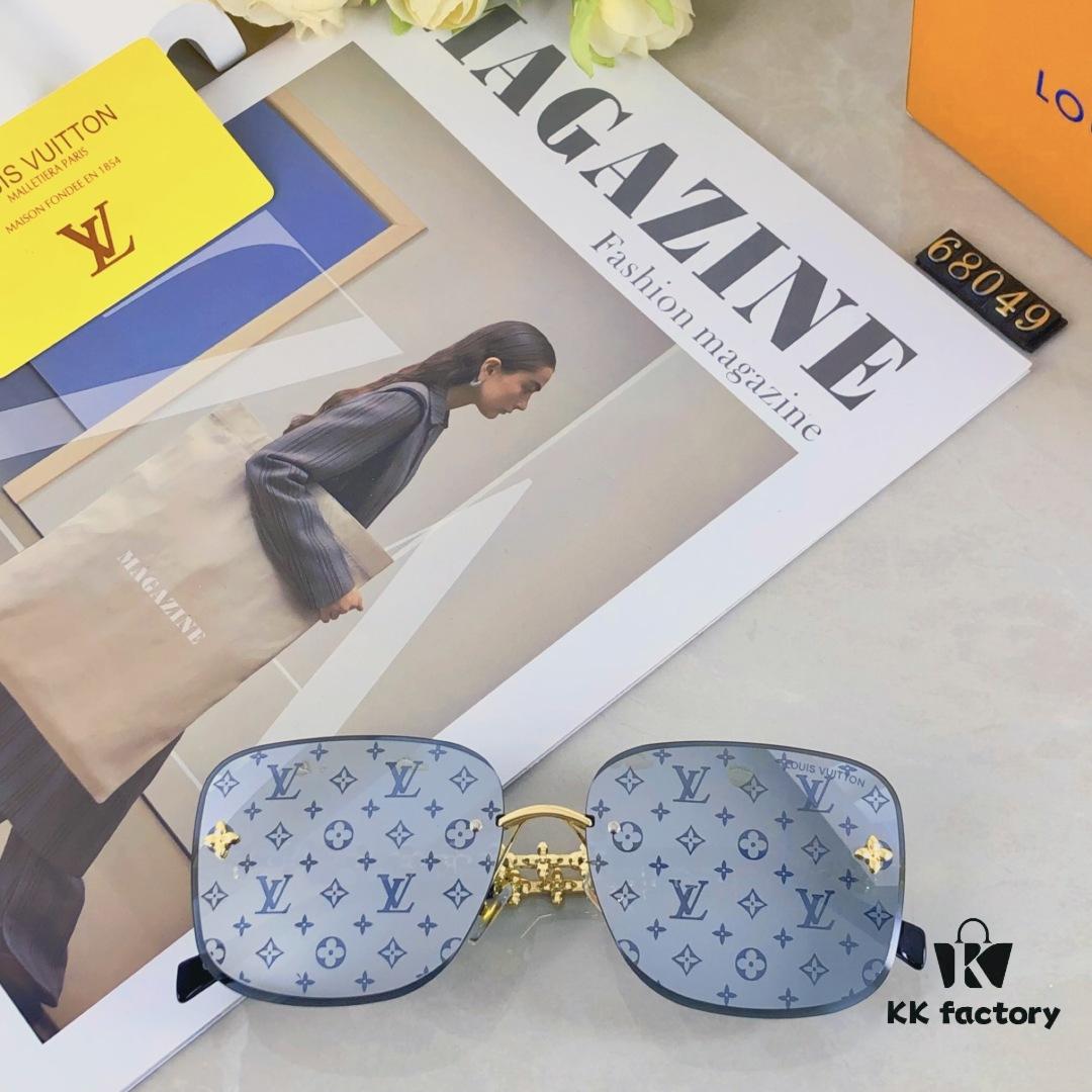Louis Vuitton New Arrival 2025 Unframed Sunglasses Metal Four-Leaf Clover Women's Sunglasses Fashion Trendy Eyewear