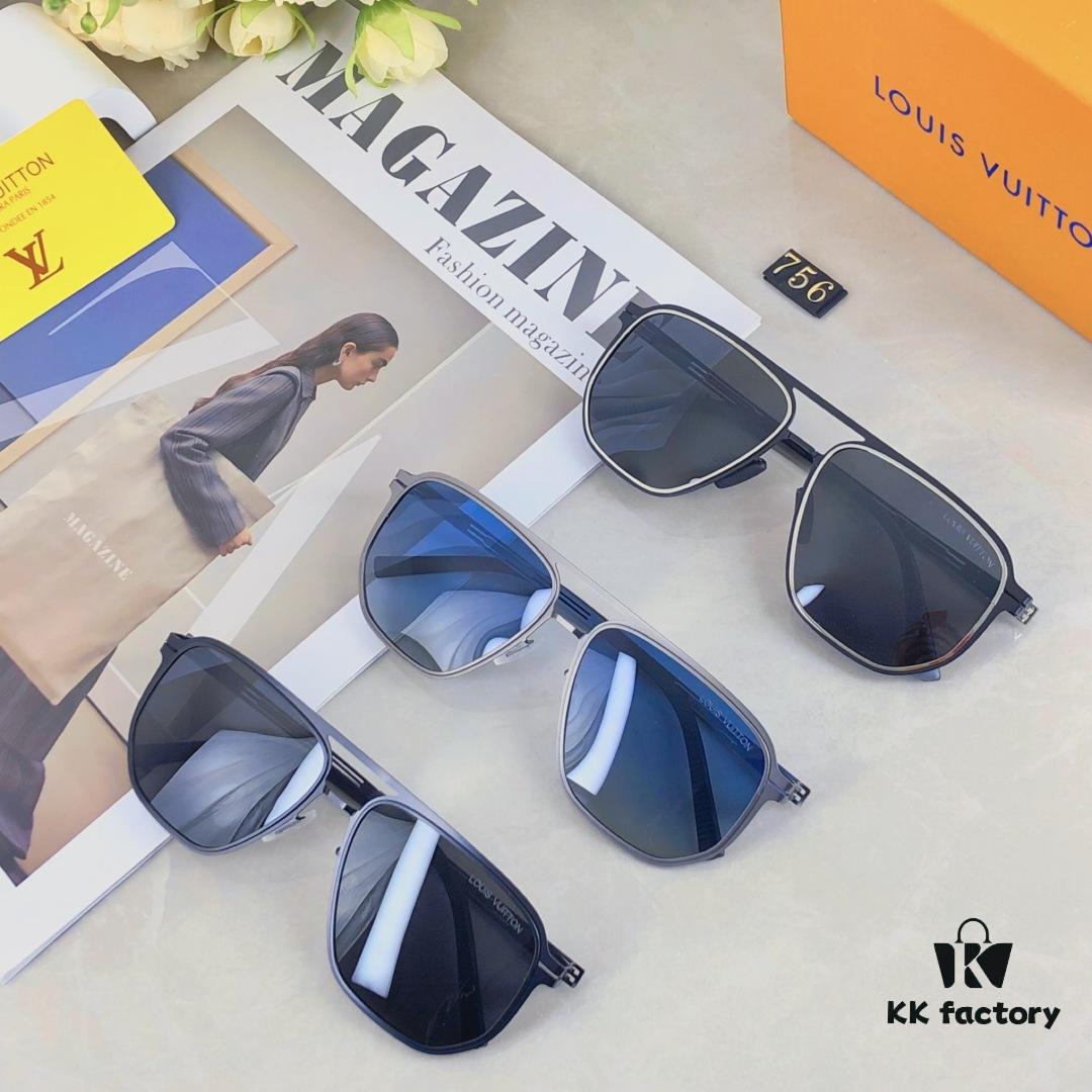 Louis Vuitton 2025 New Arrival TR Double Bridge Men's Sunglasses, Trendy Polarized Fashion Streetwear Shades